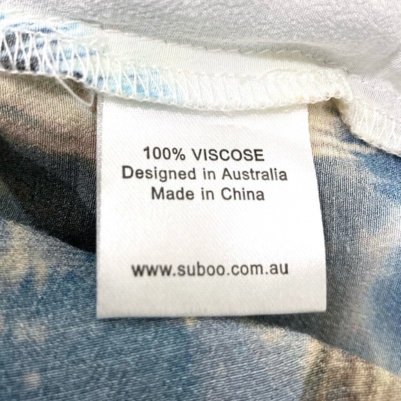 SUBOO Palm Print Open Back V-Neck Tropical Boho Playsuit Romper - Picture 12 of 13